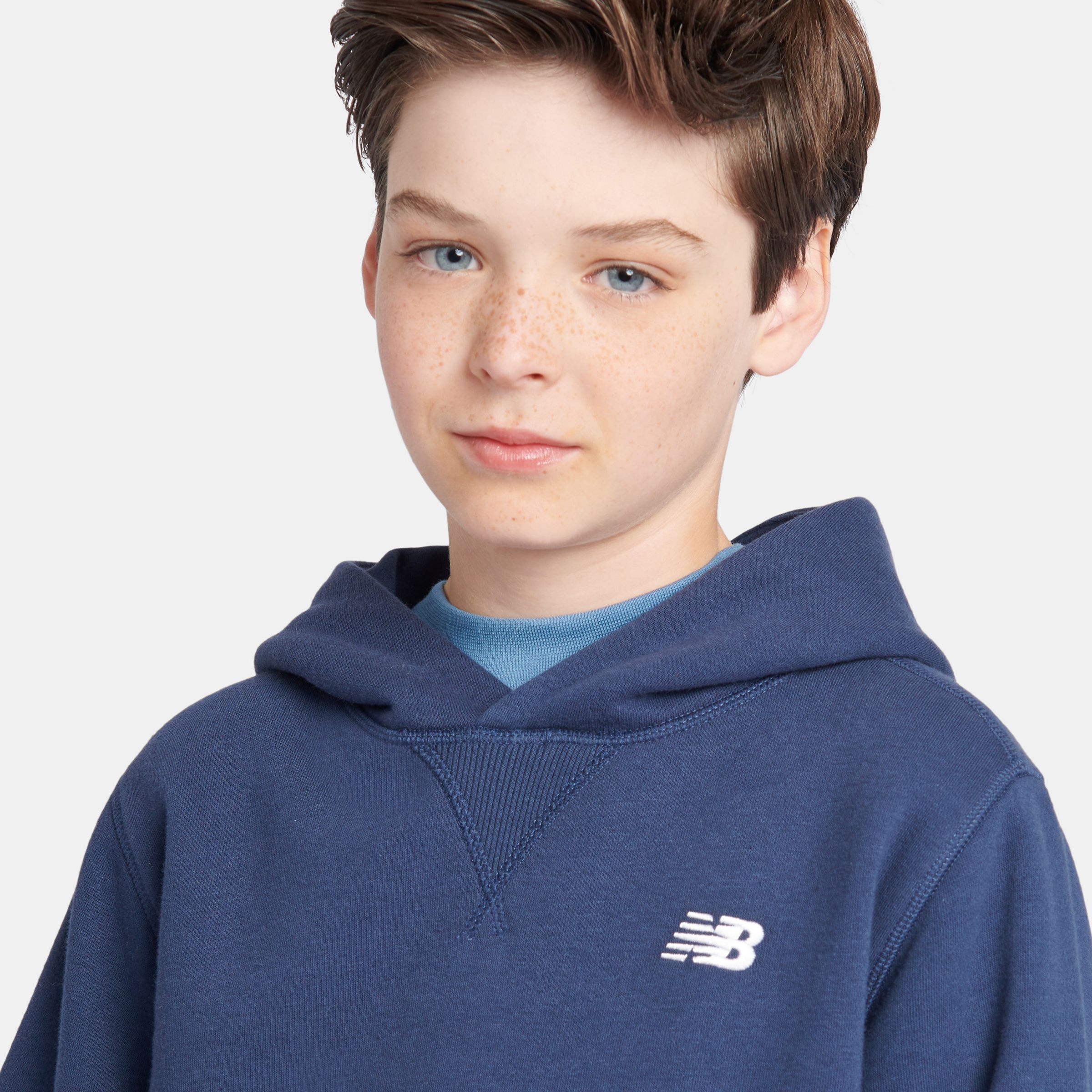 Brush Back Small Logo Hoodie
