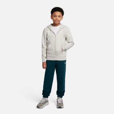 Brush Back Small Logo Full Zip Hoodie, Ash Heather, LAKB0004AHH