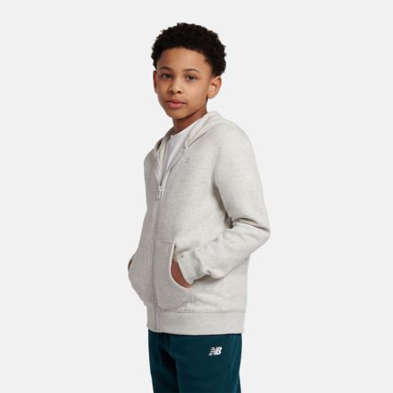 Brush Back Small Logo Full Zip Hoodie