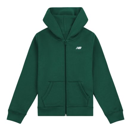 Brush Back Small Logo Full Zip Hoodie