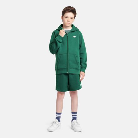 Brush Back Small Logo Full Zip Hoodie