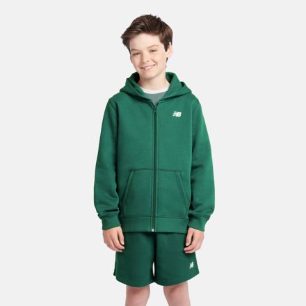 Brush Back Small Logo Full Zip Hoodie