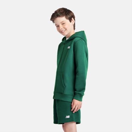 Brush Back Small Logo Full Zip Hoodie