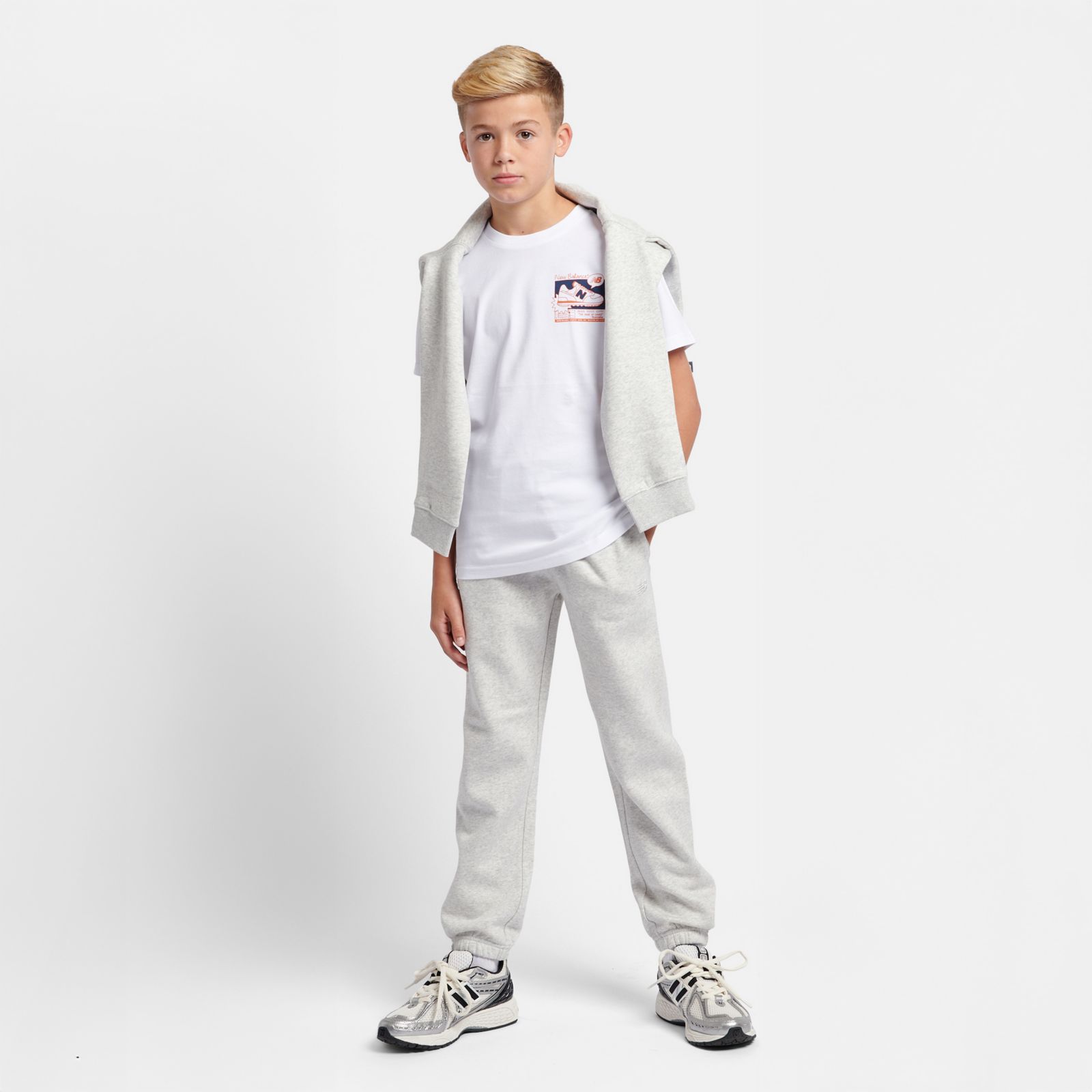 Детские брюки New Balance Brush Back Small Logo Jogger — фото 2