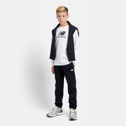 Brush Back Small Logo Jogger, BLACK, LAKB0007BK