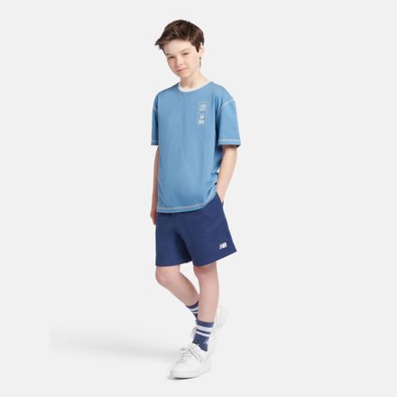 French Terry Small Logo Short, NB NAVY, LAKB0008NNY