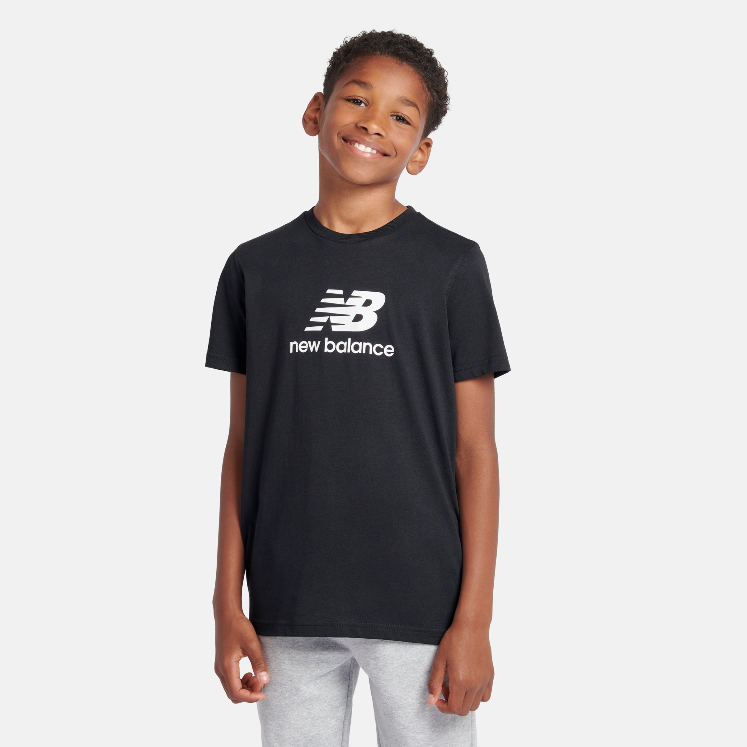 ◆New Balance◆ UNI Essential Back Big Logo Short Sleeve T-S new-balance-youth-ss-tech-tee-