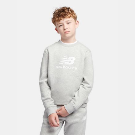 Brush Back Stacked Logo Crew
