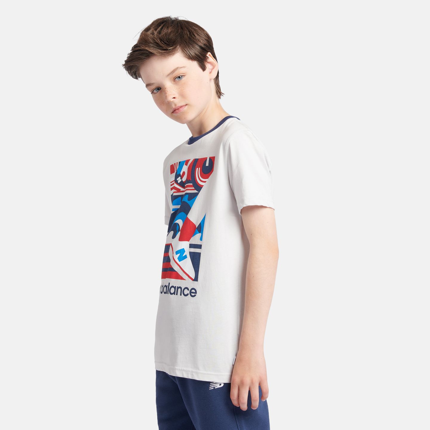 Детская футболка New Balance Greatest Hits Graphic, цвет: Серый — фото 5