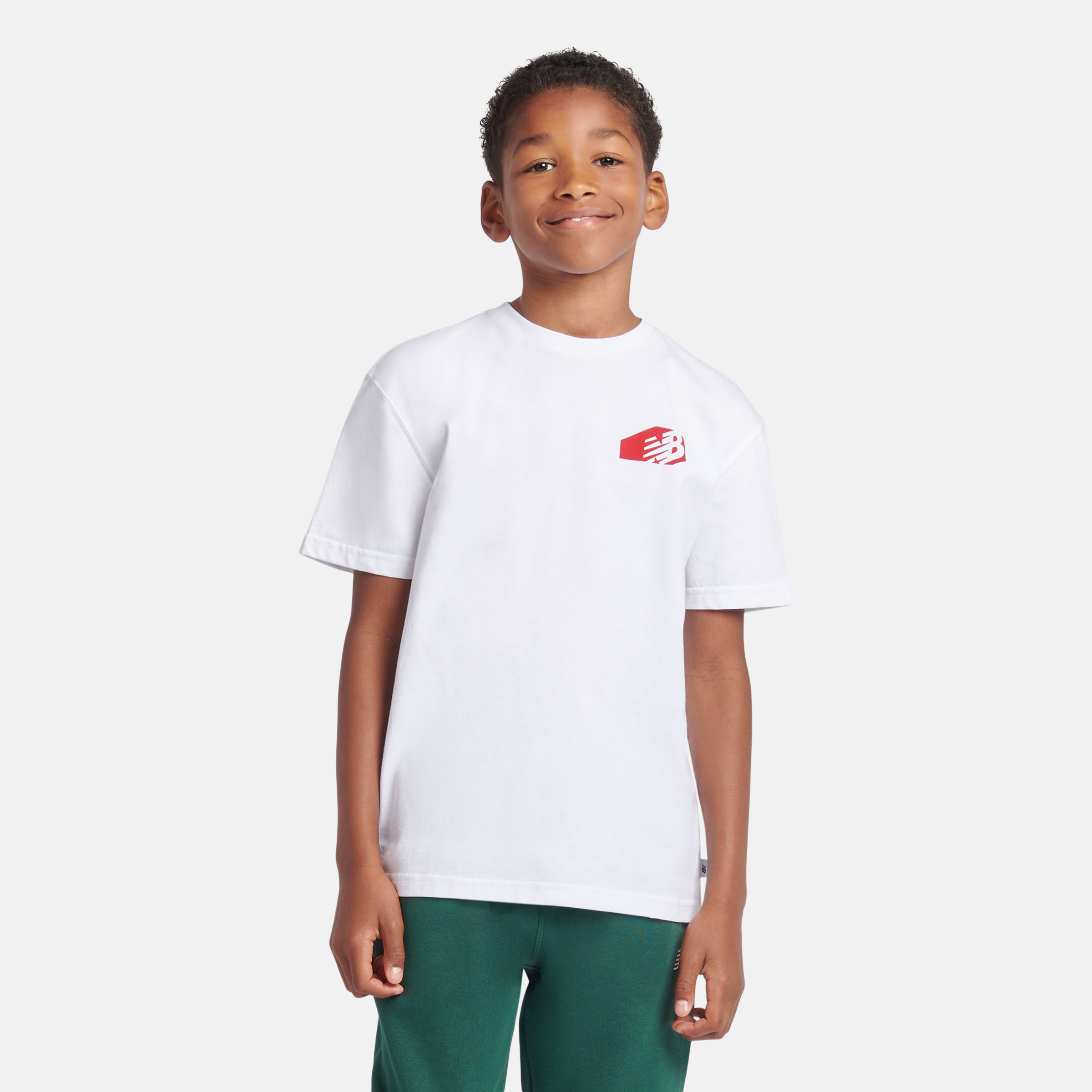 

New Balance Kids' Athletics Relaxed Player T-Shirt White - White