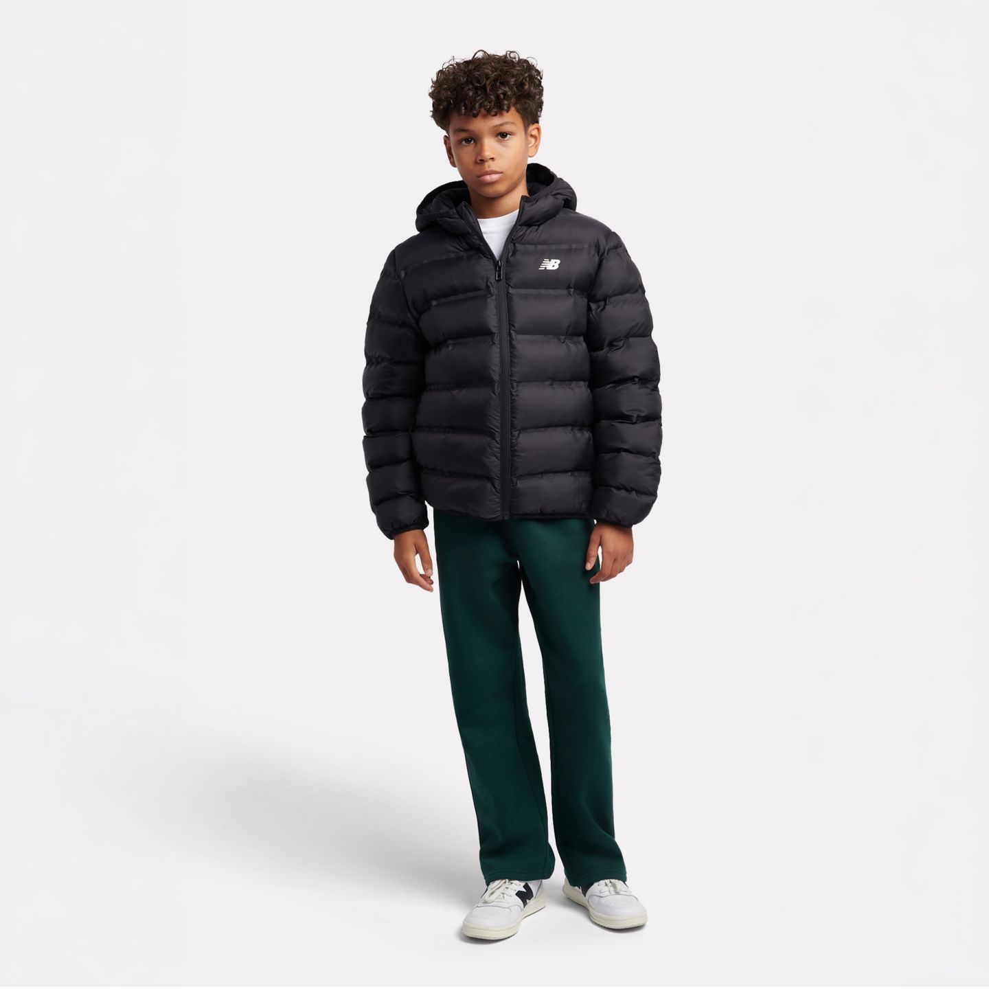 Детская куртка New Balance Bond Quilted, цвет: Чёрный разноцветный — фото 2