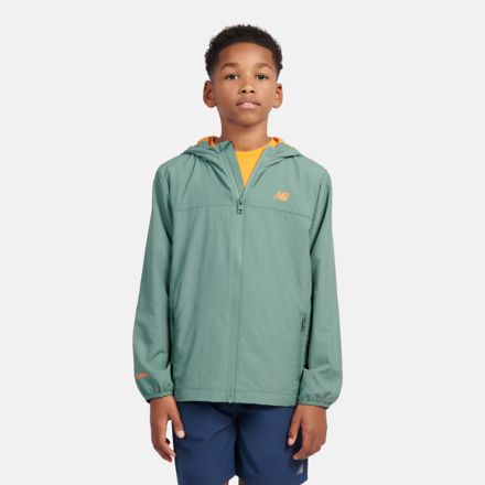 Athletics Woven Mesh Lined Jacket, 深杜松綠, LAKB0040DKJ