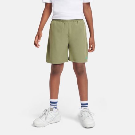 AOP Panel Woven Shorts, DARK OLIVINE, LAKB0048DIO