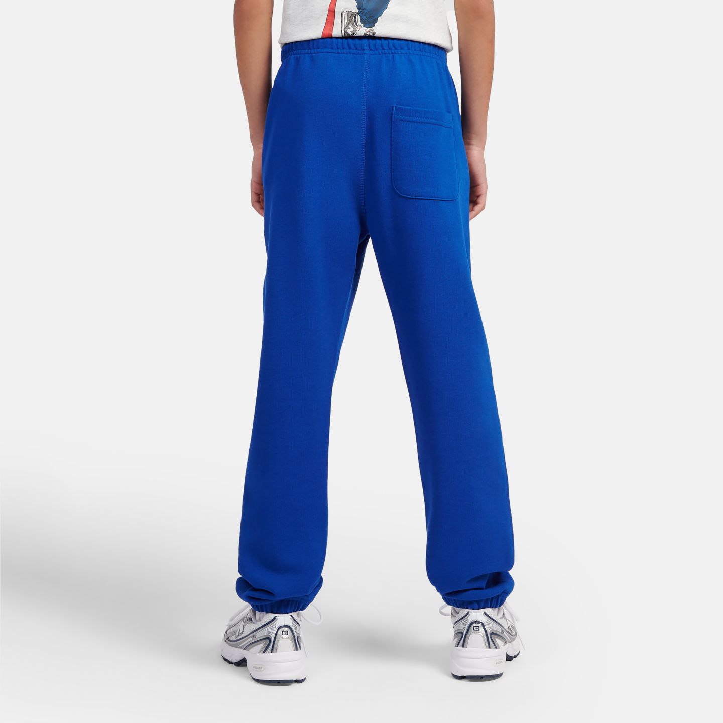 Детские брюки New Balance French Terry Small Logo Jogger, цвет: Королевский синий — фото 4