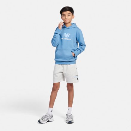 French Terry Stacked Logo Hoodie