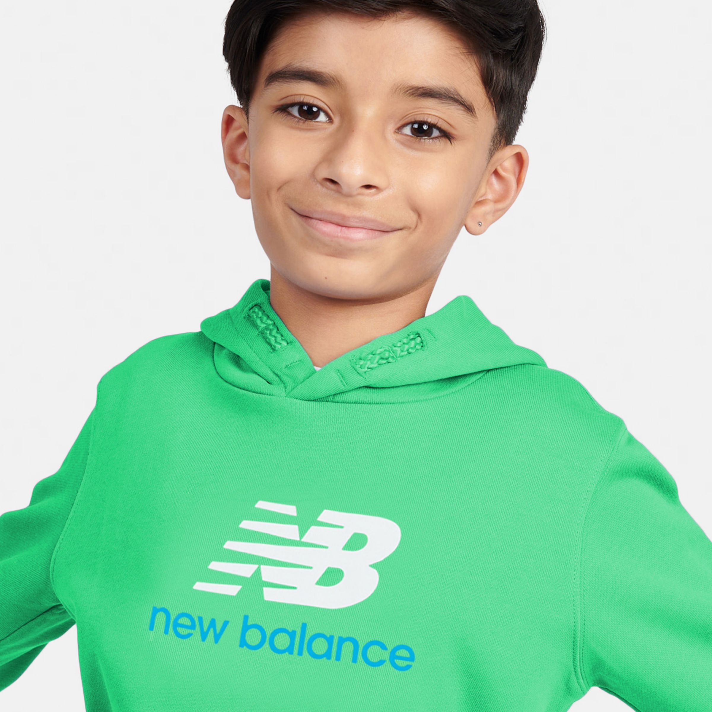 French Terry Stacked Logo Hoodie