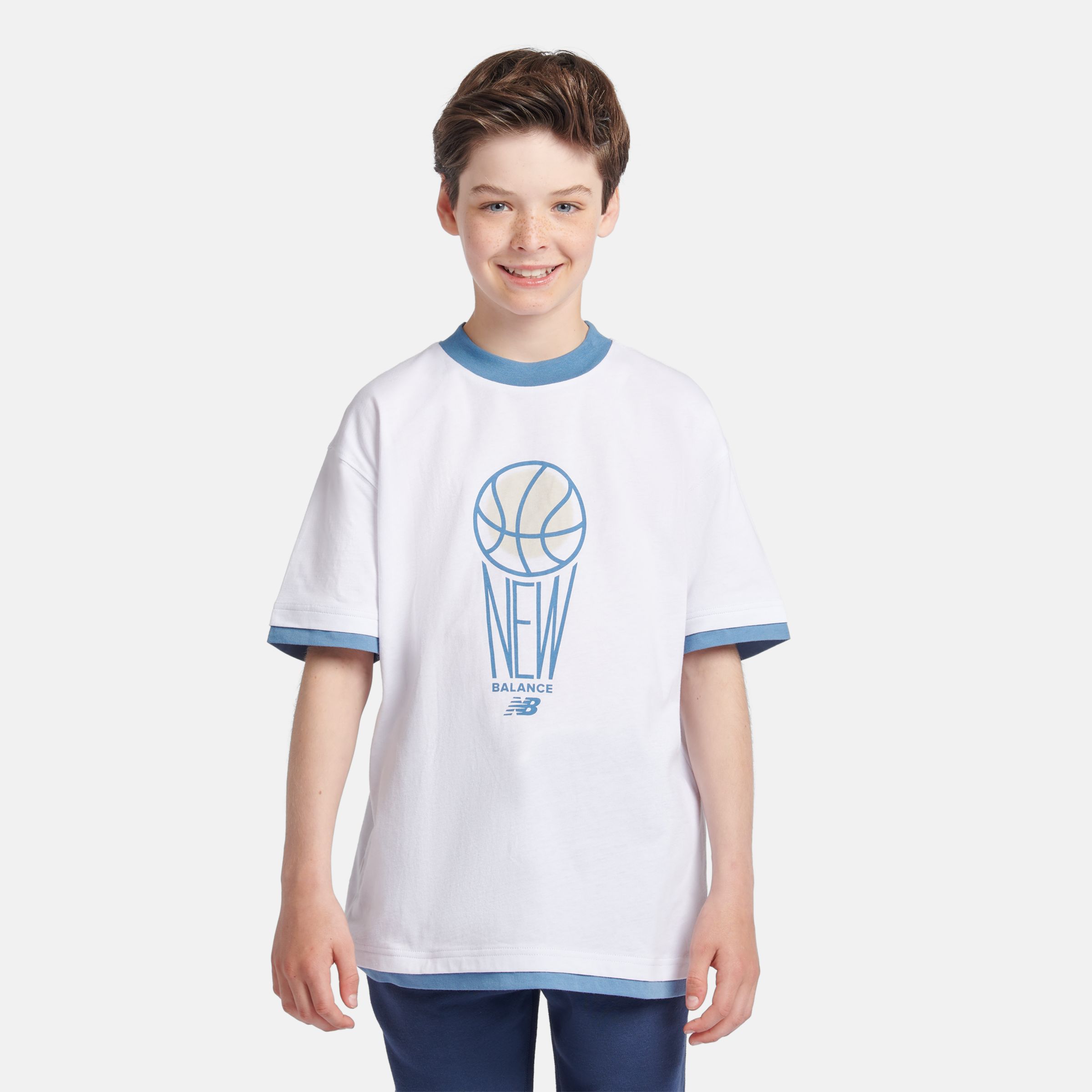 Hoops 圖案圓領上衣