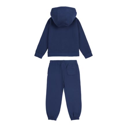 Brush Back Full Zip Hoodie Jog And T-Shirt Set, NB NAVY, LAKB0096NNY