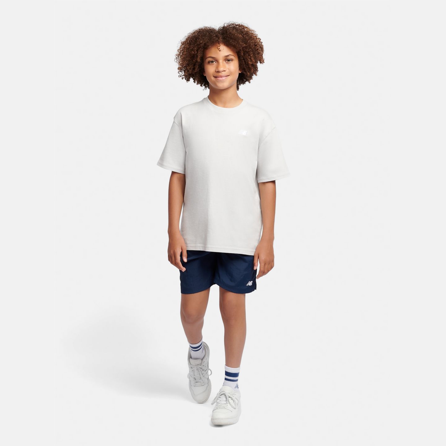 Детские шорты New Balance Small Logo Nylon Short, цвет: Тёмно-синий — фото 2