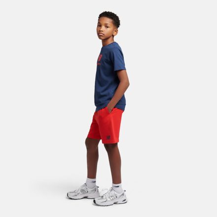 Stacked Logo T-Shirt and Short Set, TRUE RED, LAKB0103TRD