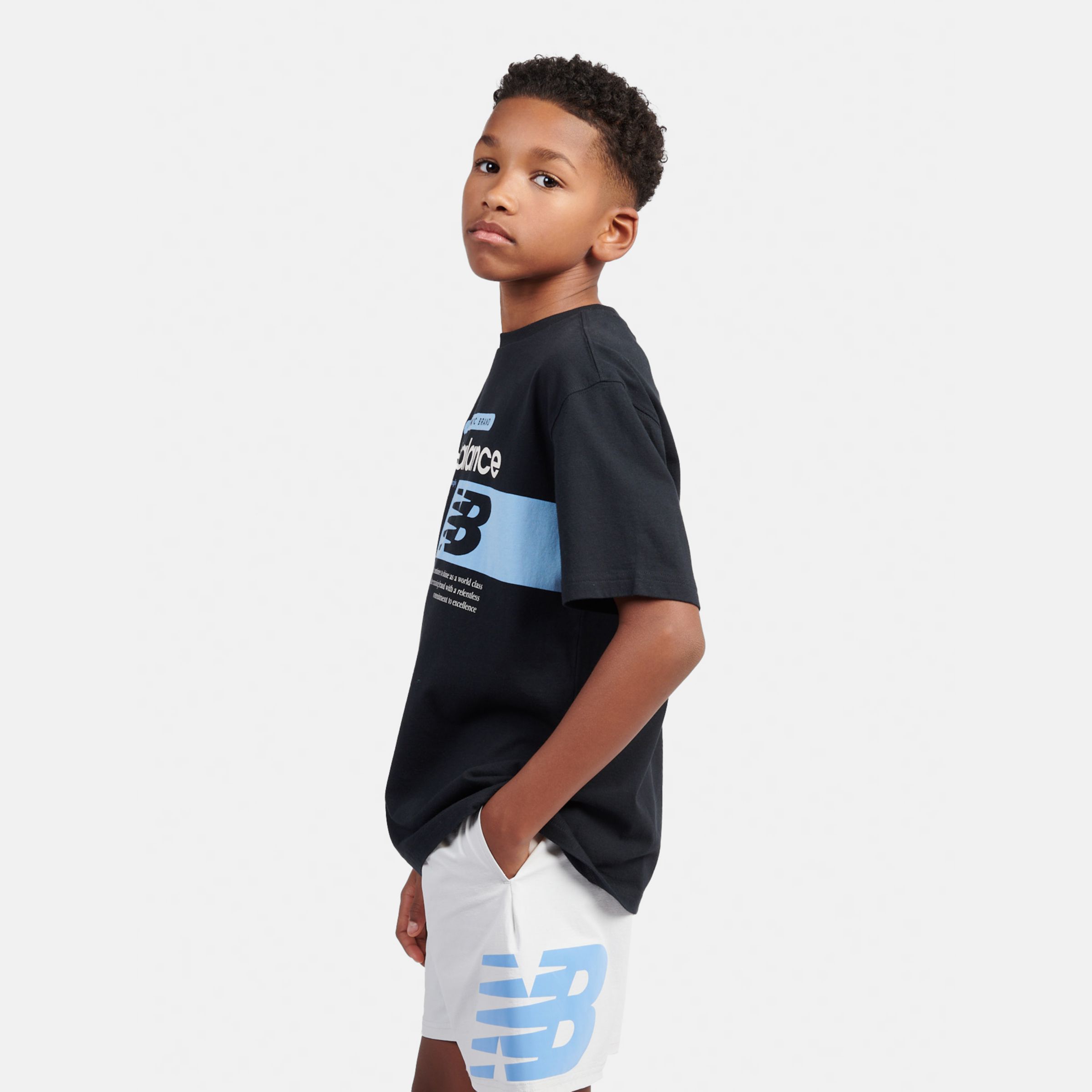 

New Balance Kids' Athletics Relaxed Player Graphic T-Shirt Black - Black