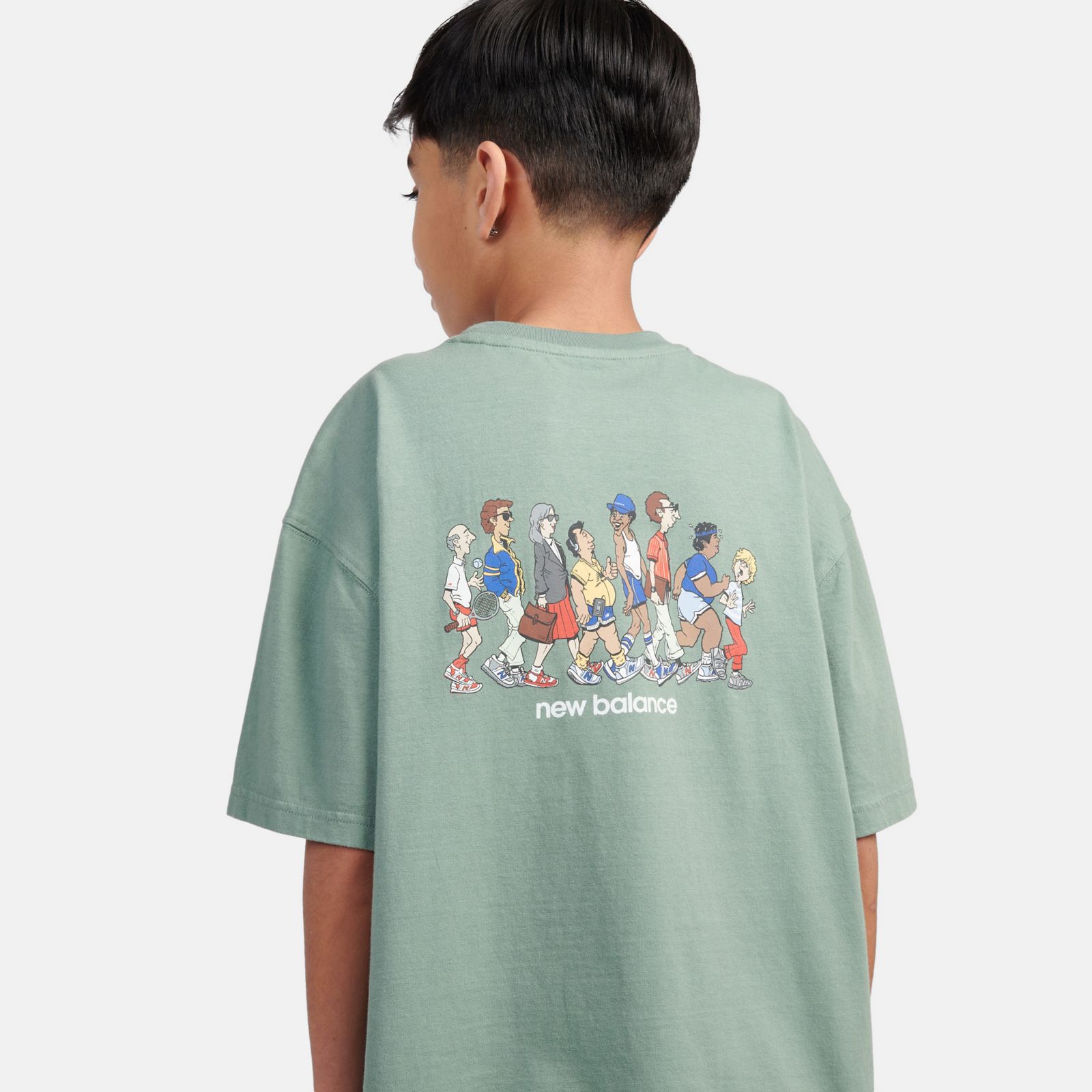 Детские футболки New Balance Back Graphic Queue T-Shirt — фото 4