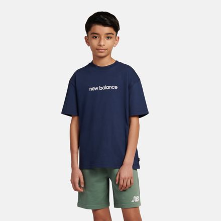 Baseball Player Back Graphic T-Shirt, NB NAVY, LAKB0174NNY