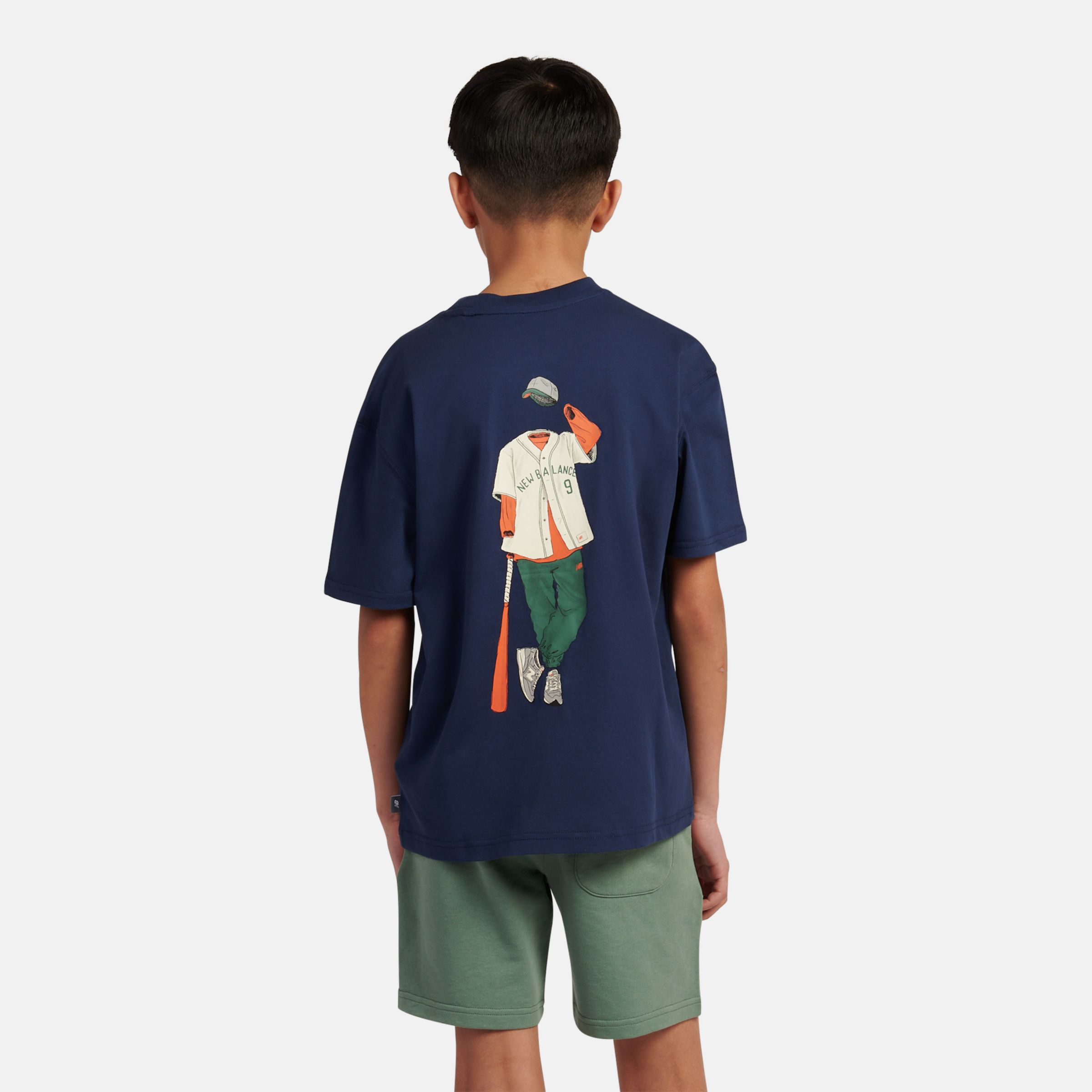 Baseball Player Back Graphic T-Shirt