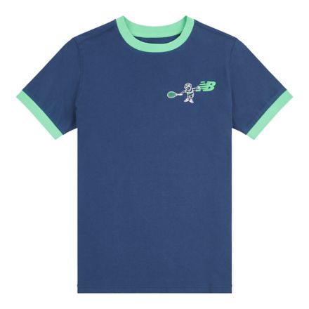 Tennis Cartoon Back Graphic T-Shirt