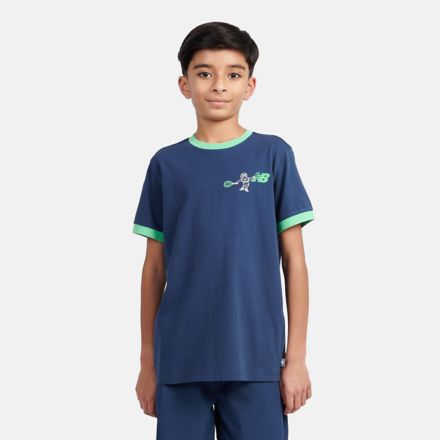 Tennis Cartoon Back Graphic T-Shirt