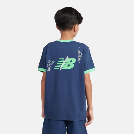 Tennis Cartoon Back Graphic T-Shirt