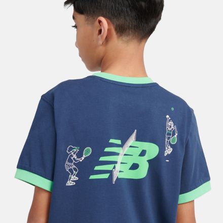 Tennis Cartoon Back Graphic T-Shirt