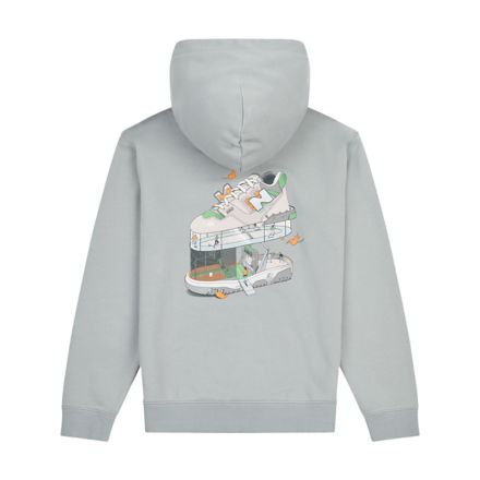 Fitness Centre Illustrated Back Graphic Hoodie