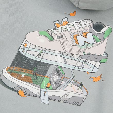 Fitness Centre Illustrated Back Graphic Hoodie