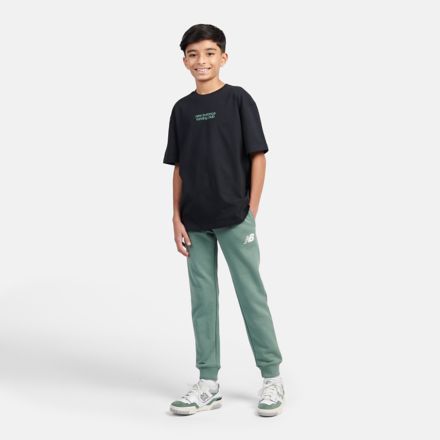 Running Club Sandwich Back Graphic 圖案圓領上衣, 黑, LAKB0187BK