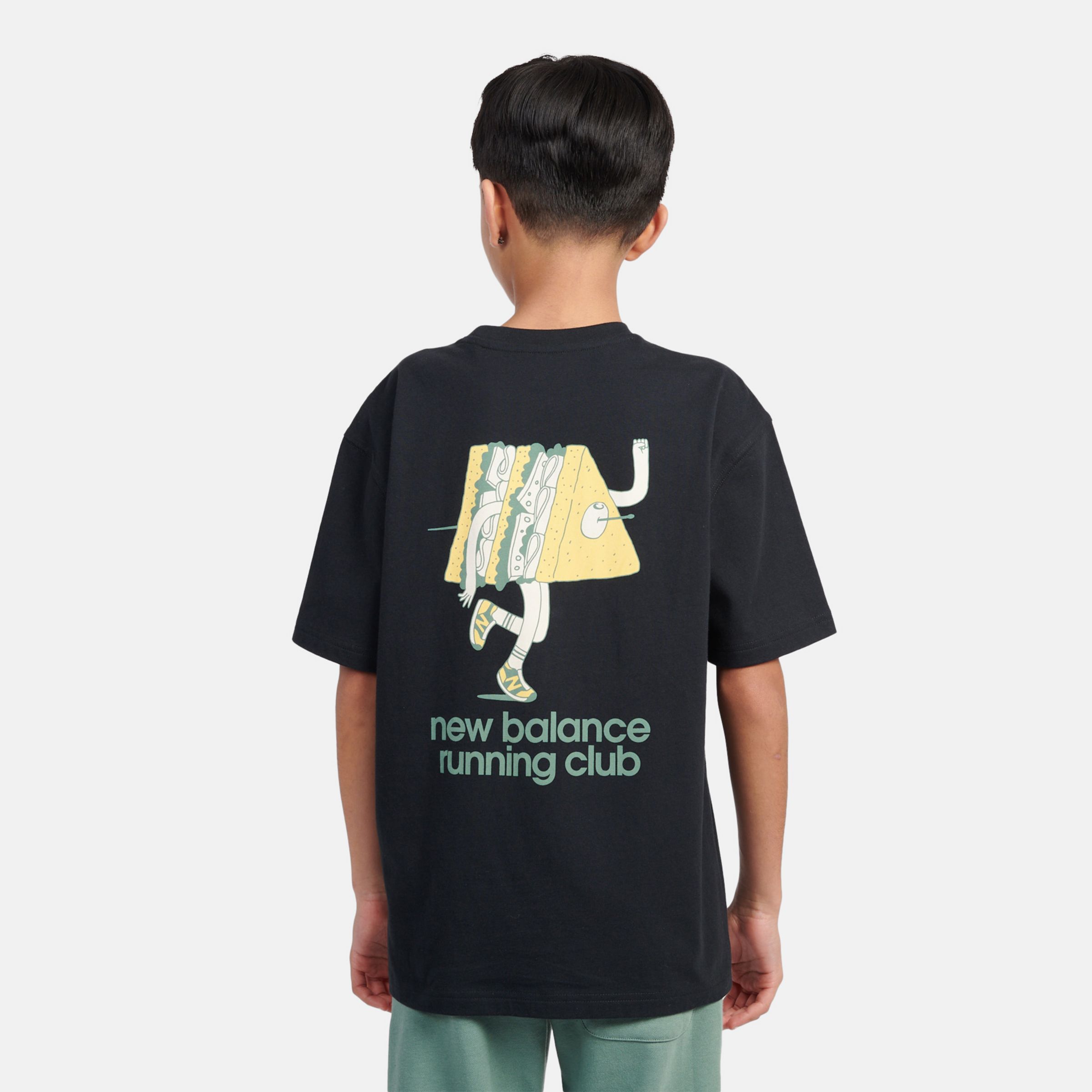 Running Club Sandwich Back Graphic 圖案圓領上衣