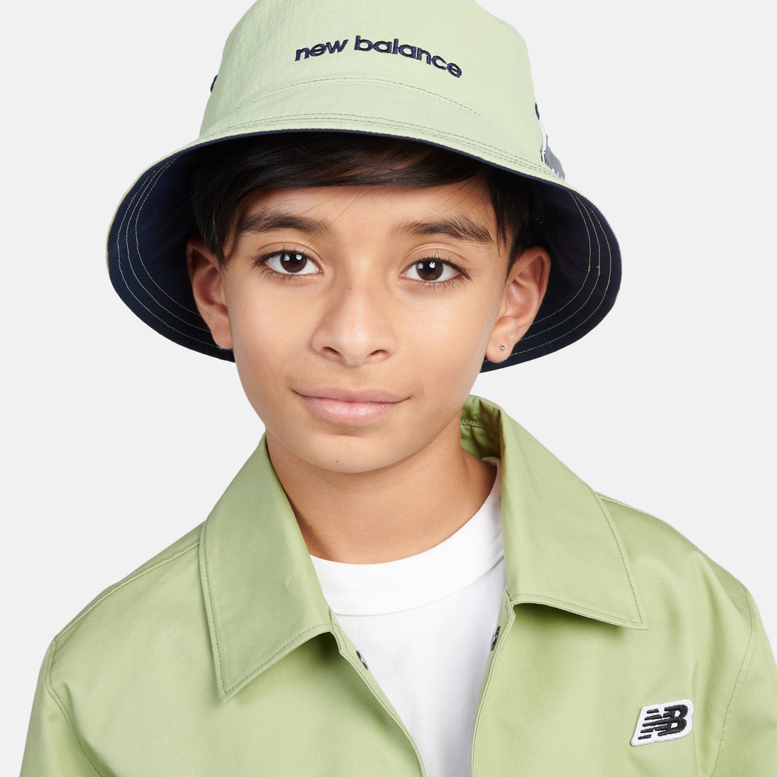 Детские головные уборы New Balance Kids Reversible Bucket Hat — фото 7