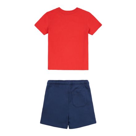 Colourblock Jersey Tee & Short Set, TRUE RED, LAKB0207TRD
