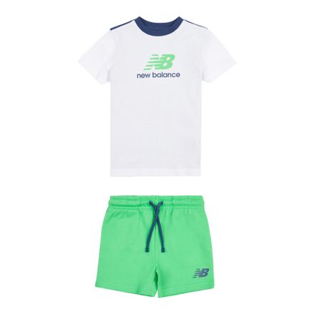 Jersey Ringer Tee & Short Set, BRIGHT WHITE, LAKB0208BWE