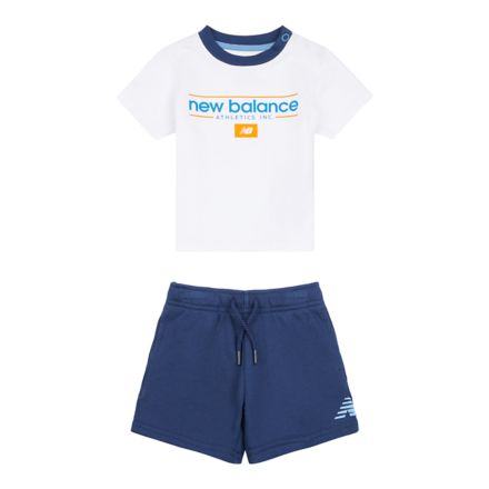 Athletic Shoes Tee & Short Set, BRIGHT WHITE, LAKB0212BWE