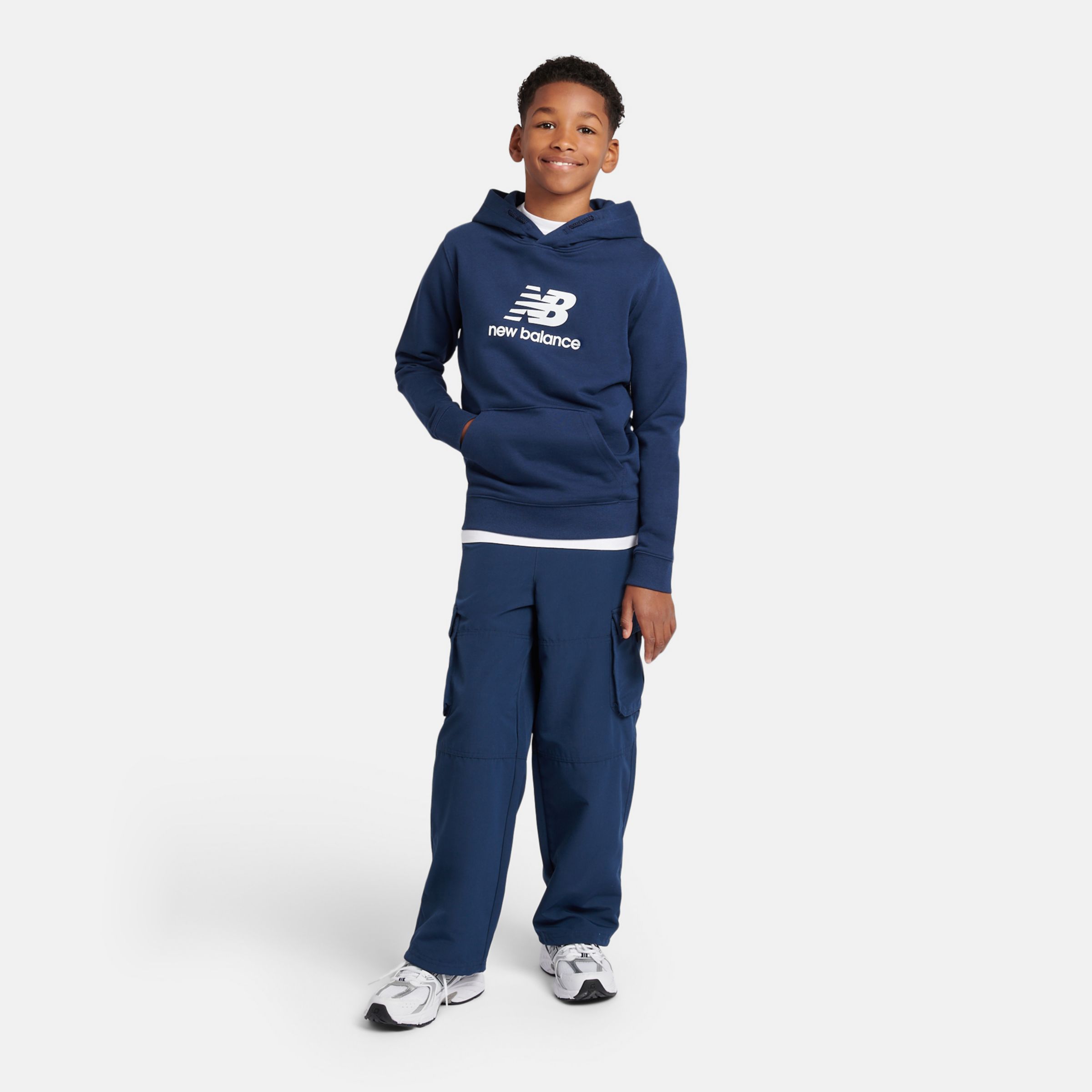 French Terry Stacked Logo Hoodie