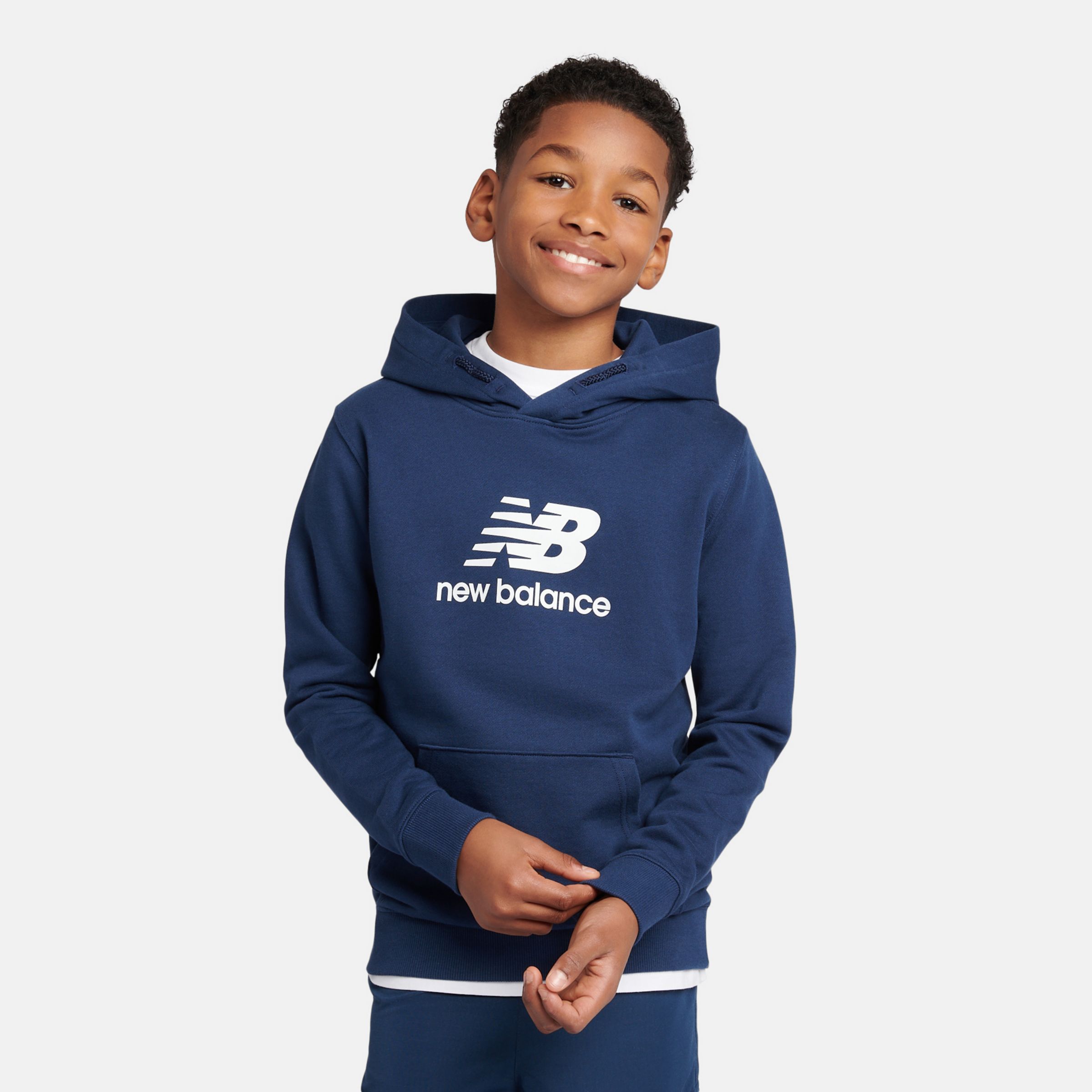 French Terry Stacked Logo Hoodie