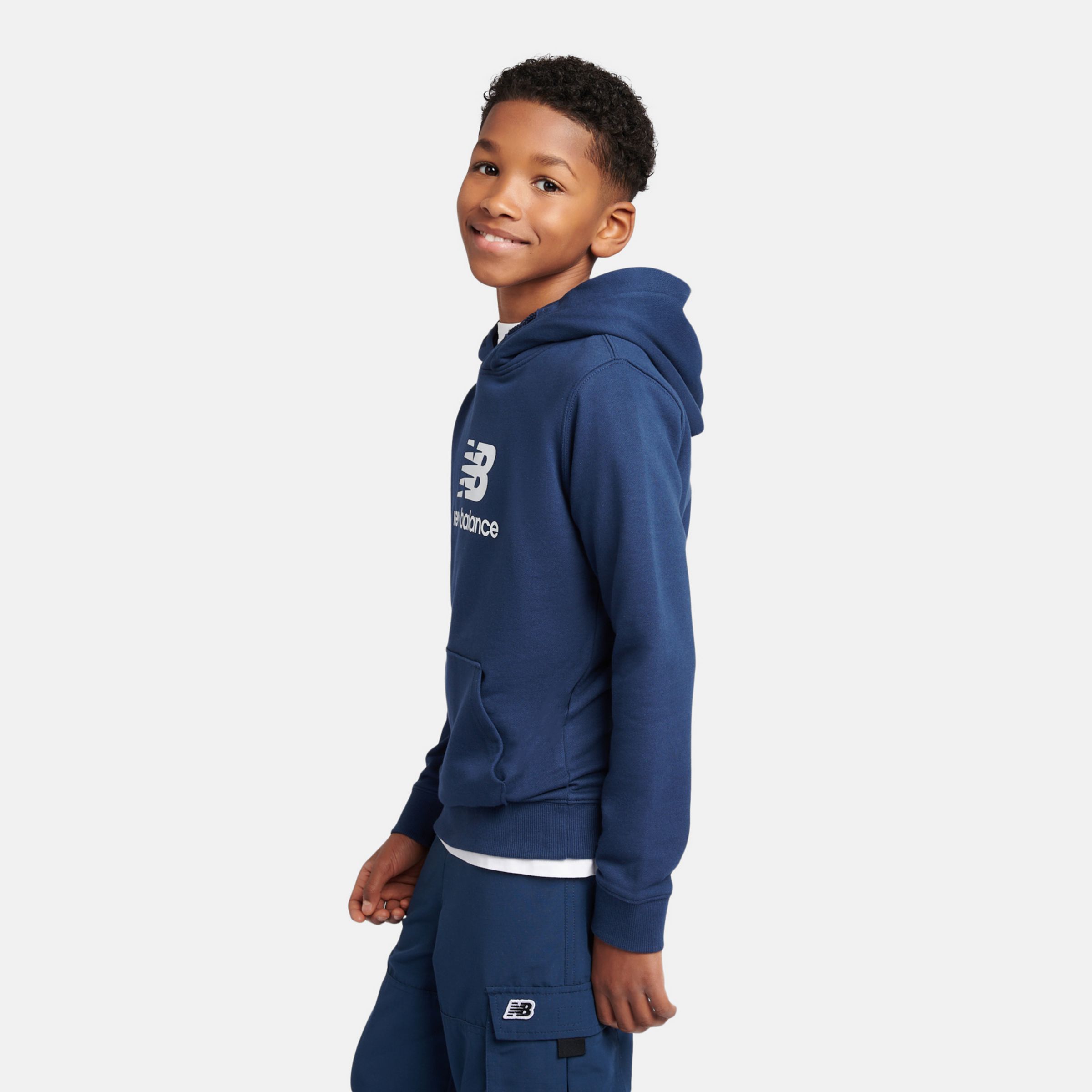 French Terry Stacked Logo Hoodie