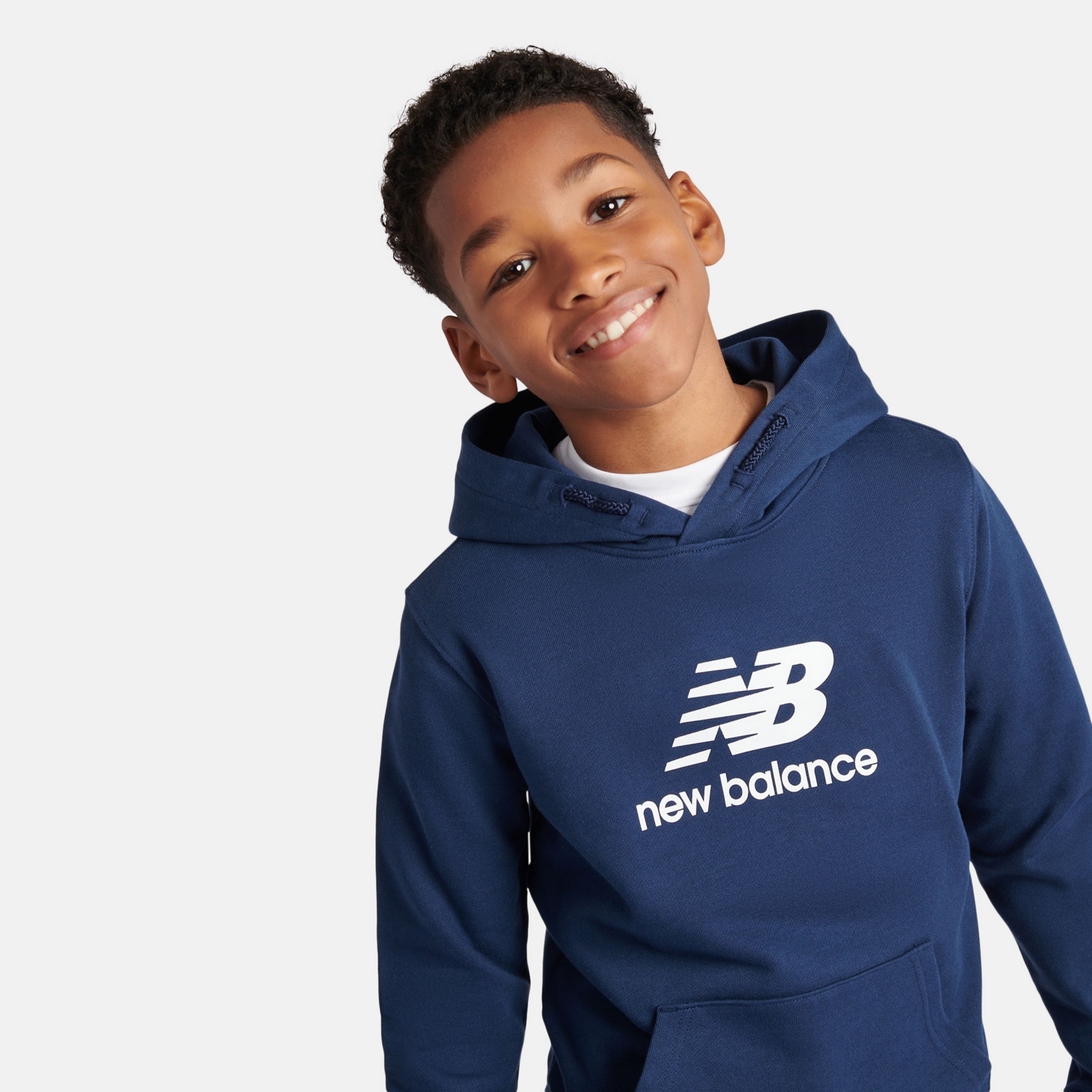 French Terry Stacked Logo Hoodie