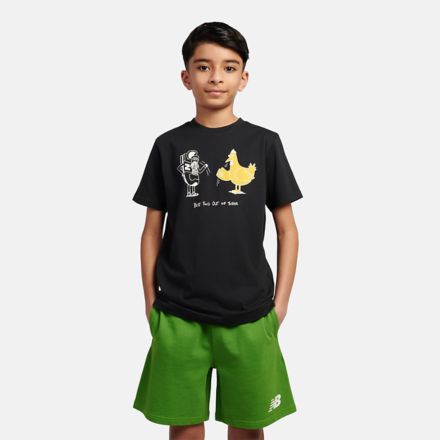 Chicken or Newbie Graphic T-Shirt, BLACK, LAKB0257BK