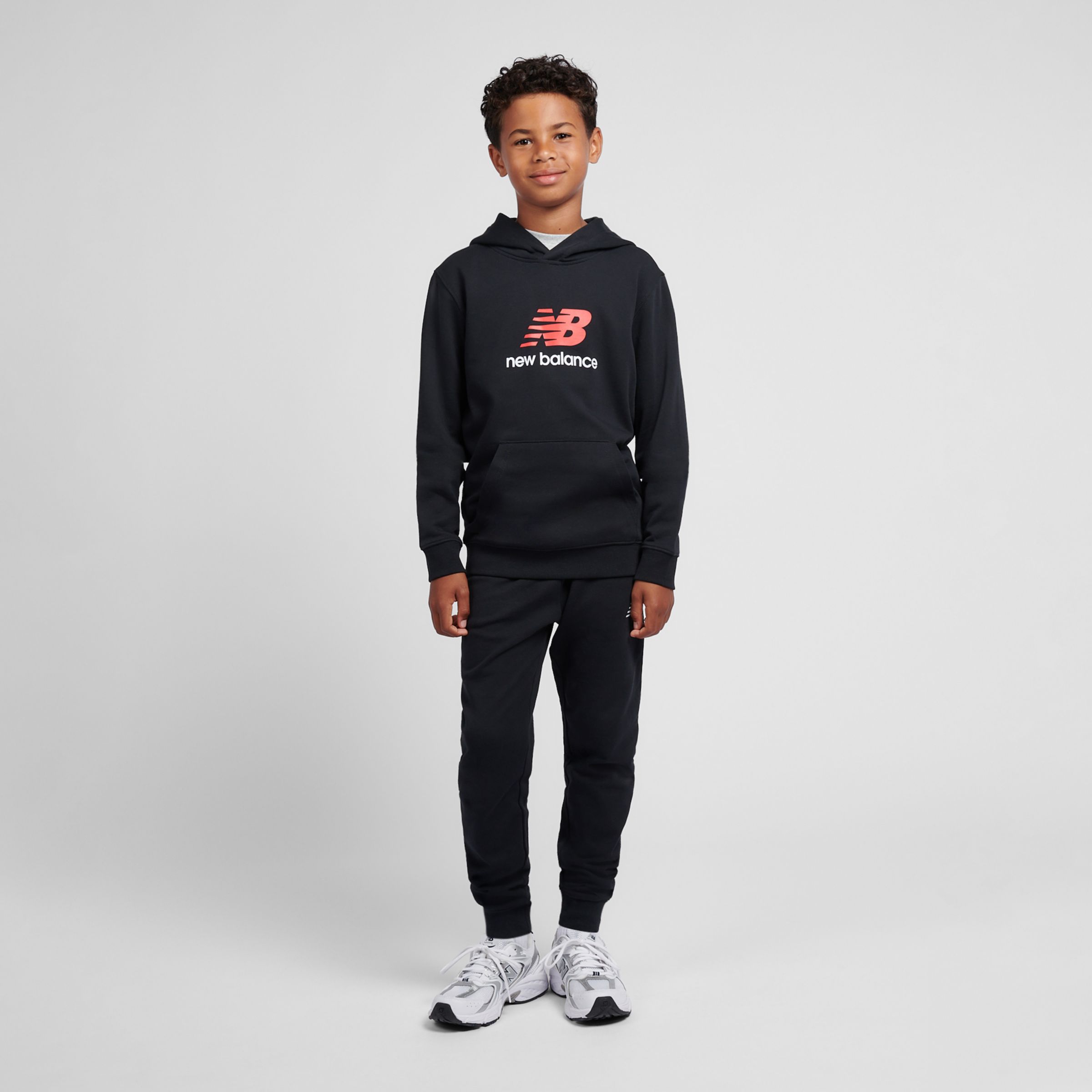French Terry Stacked Logo Hoodie