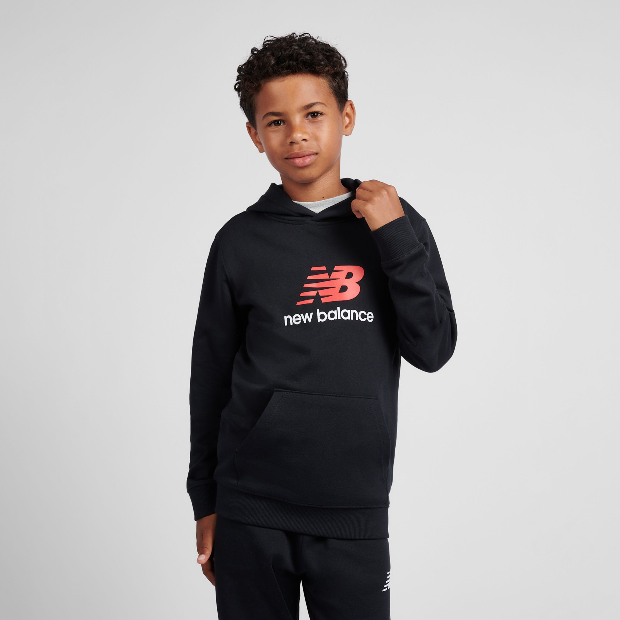 French Terry Stacked Logo Hoodie