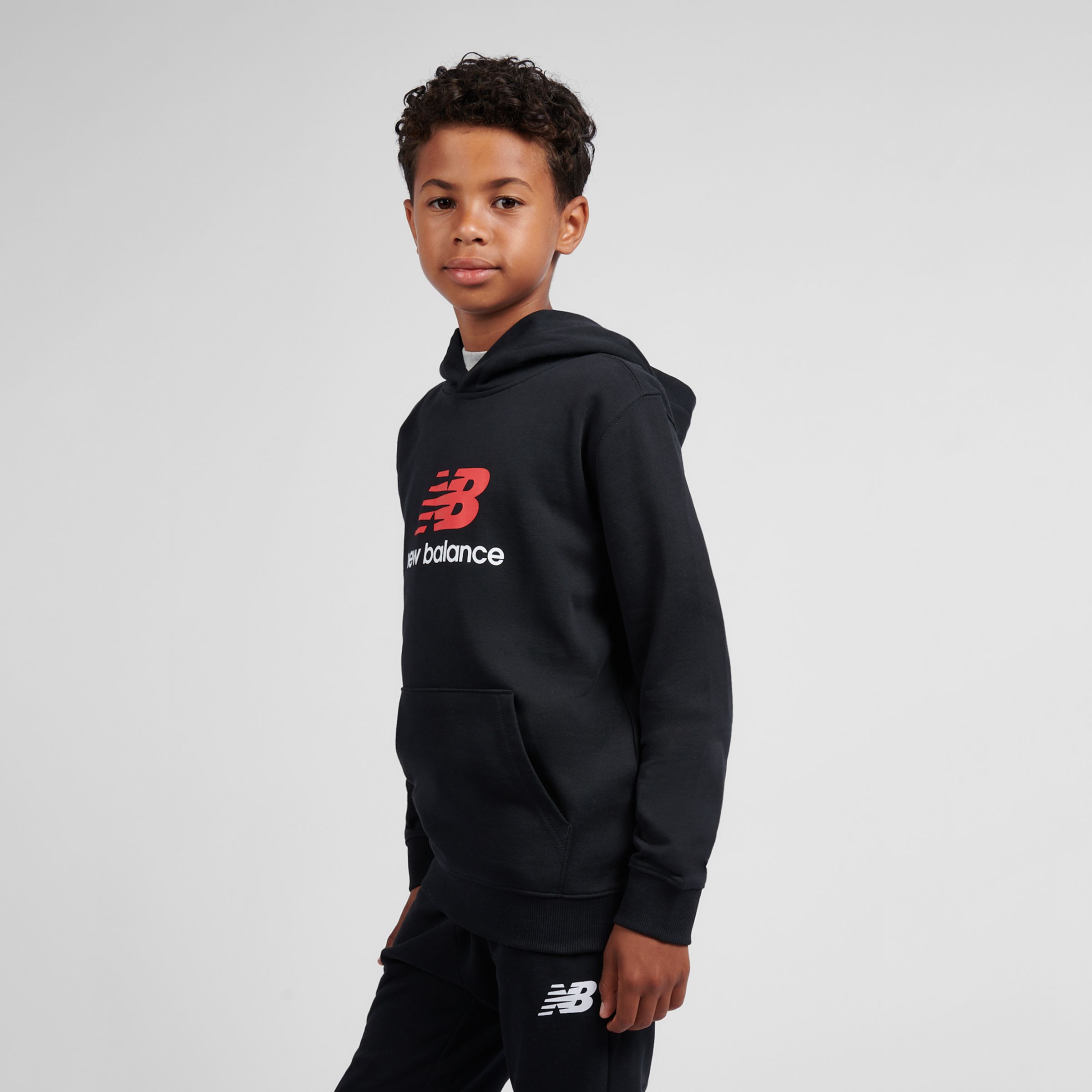 French Terry Stacked Logo Hoodie