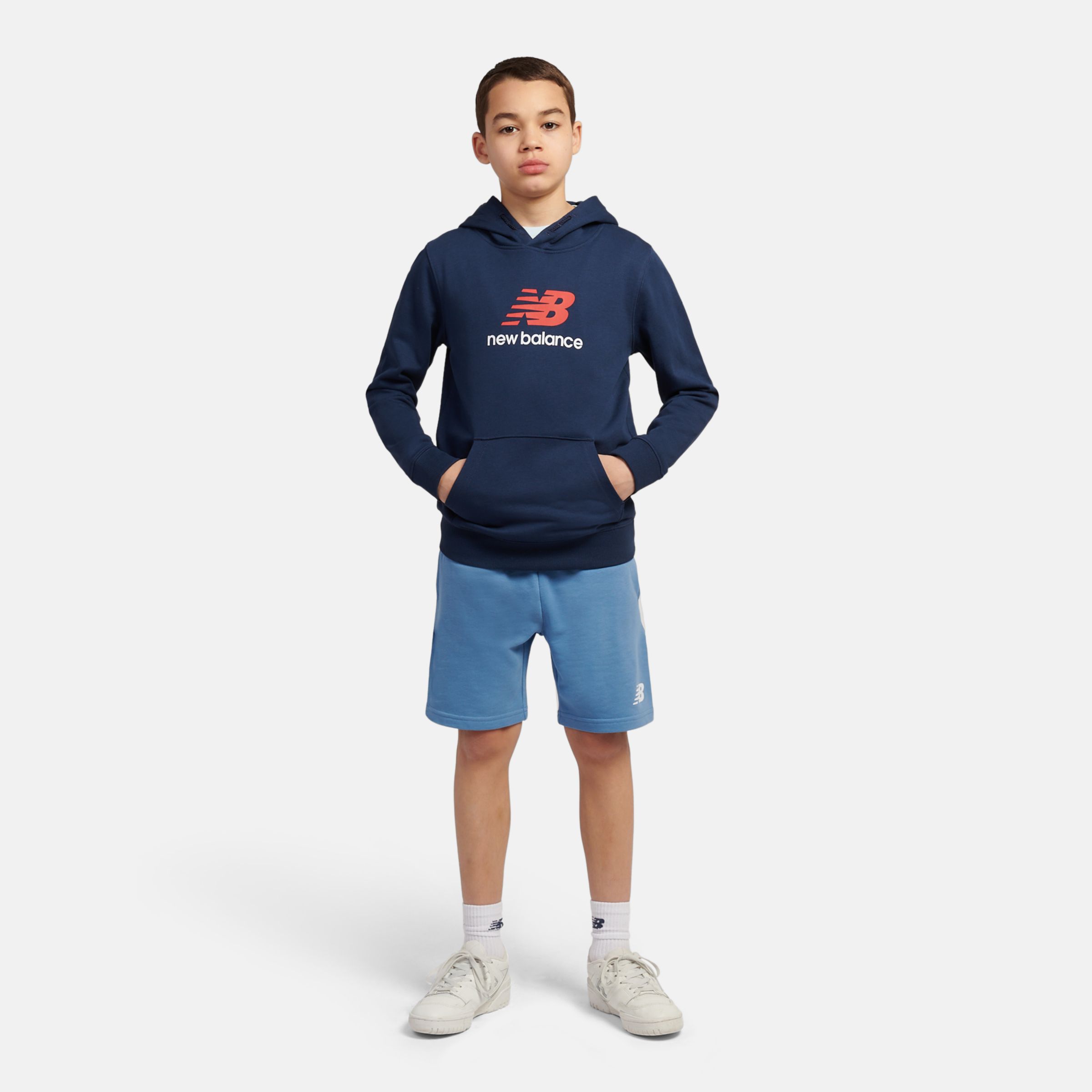 French Terry Stacked Logo Hoodie