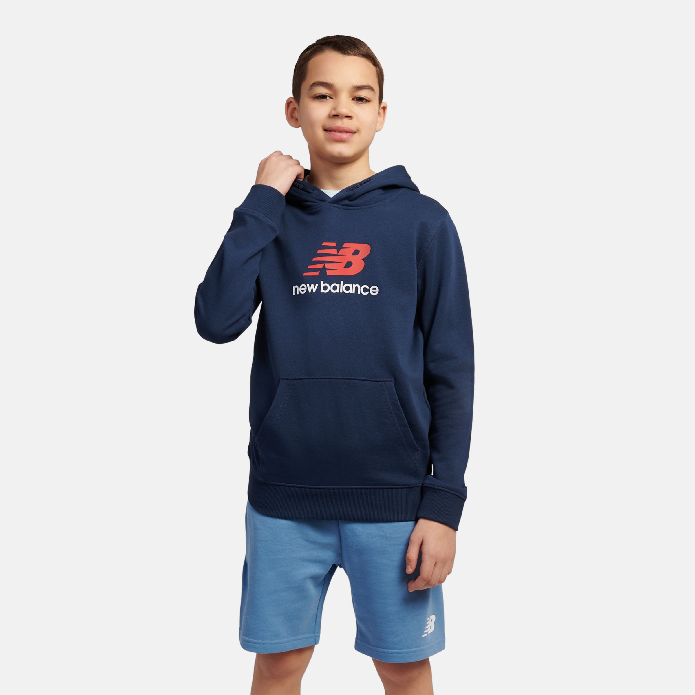 French Terry Stacked Logo Hoodie